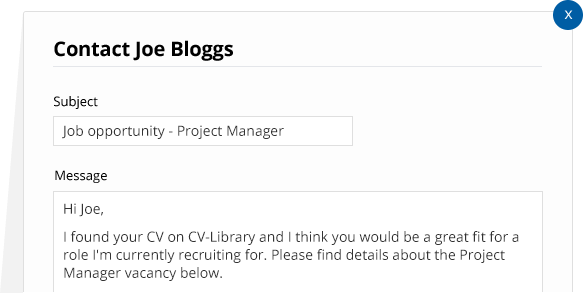 Contact candidate form